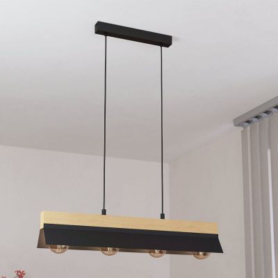 Lampada a sospensione nera in alluminio, Kyla