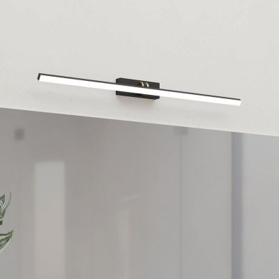 Lampada per specchio nera in plastica, Keisha, 5W, bianco regolabile tra caldo e freddo LED, IP44