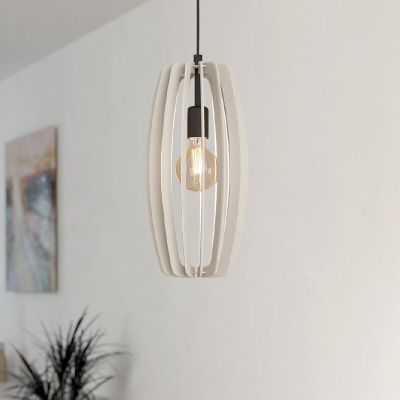 Lampada a sospensione in legno grigia, Wilko