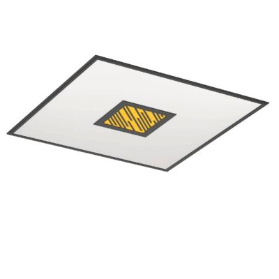 Lampada da soffitto nera in alluminio, Vinesh, 36W, bianco regolabile tra caldo e freddo LED, dimmer in 3 fasi