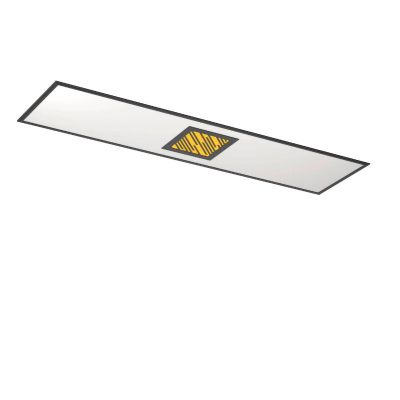 Lampada da soffitto nera in alluminio, Vinesh, 35W, bianco regolabile tra caldo e freddo LED, dimmer in 3 fasi