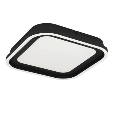 Lampada da soffitto nera in alluminio, Thijn, 11W, bianco regolabile tra caldo e freddo LED, dimmer in 3 fasi