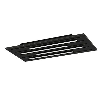 Plafoniera nera in alluminio, Pitrignani, 30W, RGBW LED, con telecomando