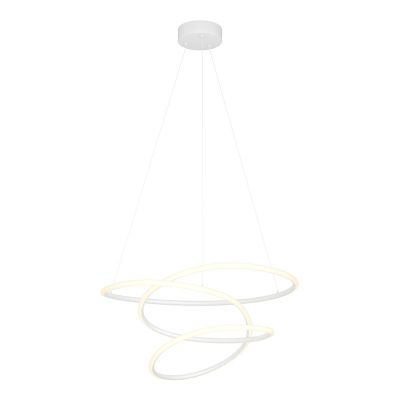 Lampada a sospensione bianca in alluminio, Racale, 24W, white switch LED