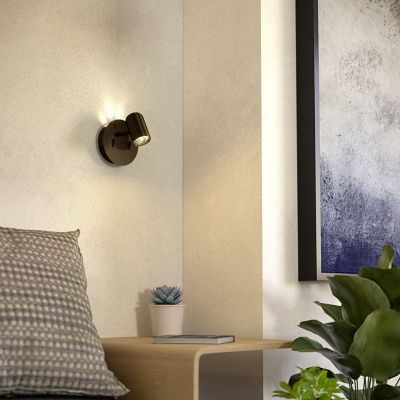 Faretto da parete di bronzo in acciaio, Montemurro, 3,7W, 3000K LED, con interruttore