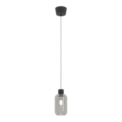 Lampada a sospensione nera in vetro, Dasmina