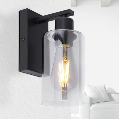 Applique da parete nera in vetro, Mariya