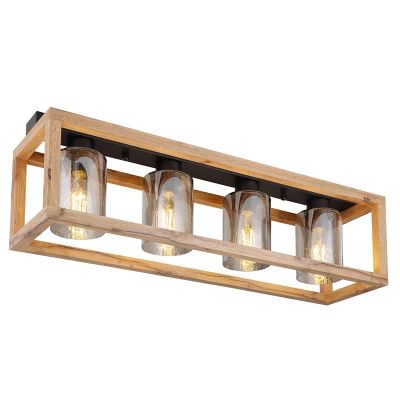 Lampada da soffitto legno industriale, Pyke