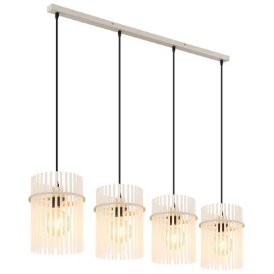 Lampada a sospensione beige metallo, Genelva