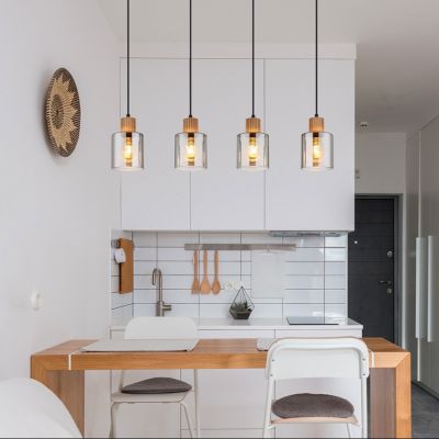 Lampada a sospensione nera in vetro, Abelon