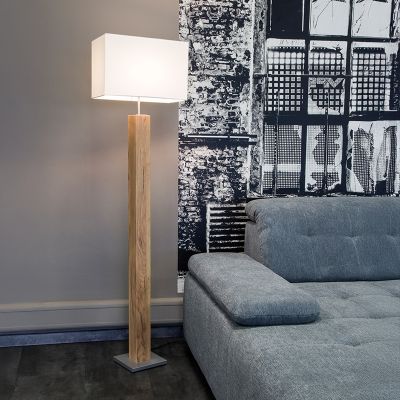 Lampada da terra legno rustica, Giomar