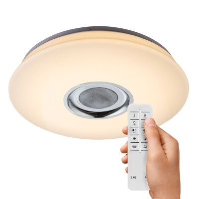 Plafoniera bianca in plastica, Adali, 18W, RGBW LED, con telecomando