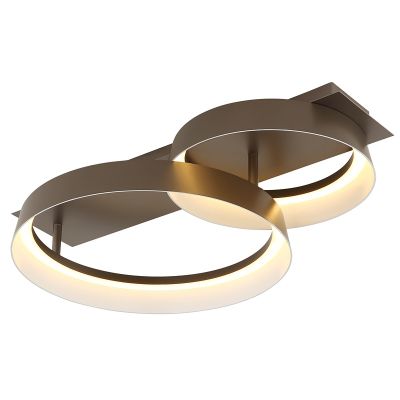 Plafoniera marrone metallo, Sybrich, 24W, 3000K LED