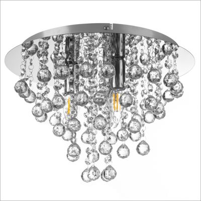 Lampada da soffitto cromata metallo, Luus