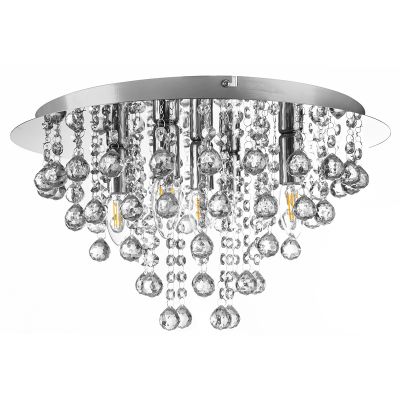 Lampada da soffitto cromata metallo, Luus