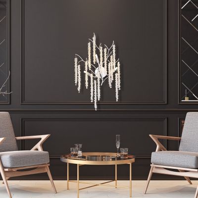 Applique da parete cromata in alluminio, Lanah