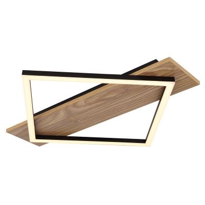 Lampada da soffitto nera metallo, Beniamino, 18W, 3000K LED