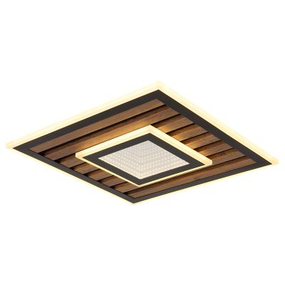 Lampada da soffitto nera metallo, Wietze, 24W, 3000K LED