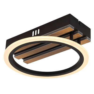 Lampada da soffitto nera metallo, Benedicte, 10W, white switch LED