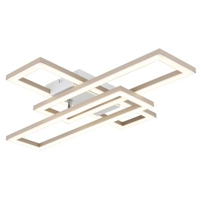 Lampada da soffitto marrone in plastica, Wassim, 24W, white switch LED