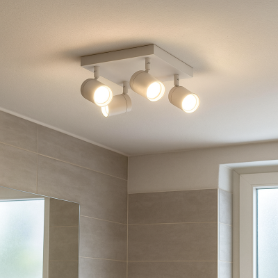 Faretto da soffitto bianco moderno, Ciara, IP44