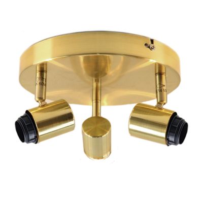 Rosone lampada dorato in alluminio, Rika