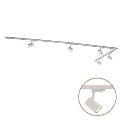 3M sistema di illuminazione a binario monofasico bianco con angolo + 5 Elena faretti a binario