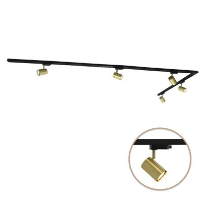 3M sistema di illuminazione a binario monofasico ottone con angolo + 5 Elena faretti a binario