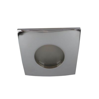 Faretto da incasso per bagno cromato in alluminio, Pelle, IP44