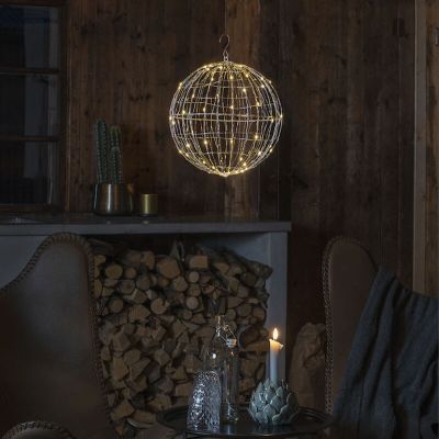 Palla delle luci di natale argenta in plastica, Bol, 1,5W, 2700K LED