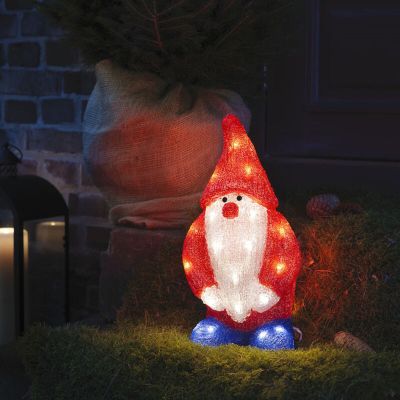 Figura di natale 3d rossa in acrilico, Kerstman, 2W, 4000K LED, IP44