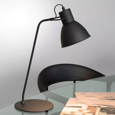 Lampada da scrivania moderna nera, Shadi, con interruttore