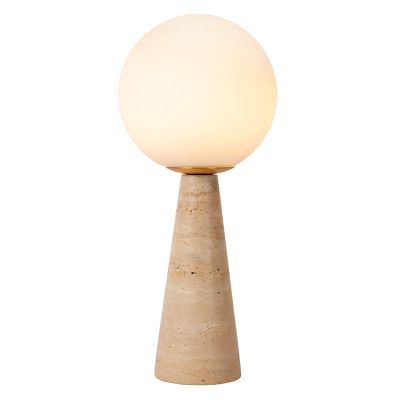 Lampada da tavolo moderna tortora, Evin, con interruttore