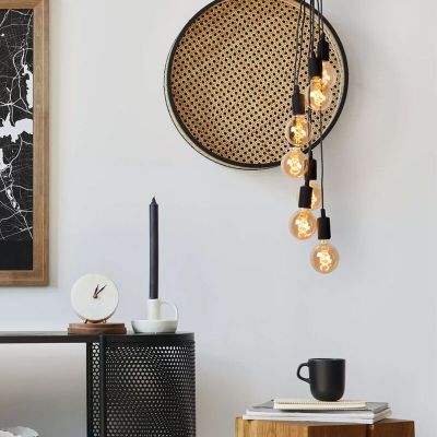 Lampada a sospensione moderna nera, Fix