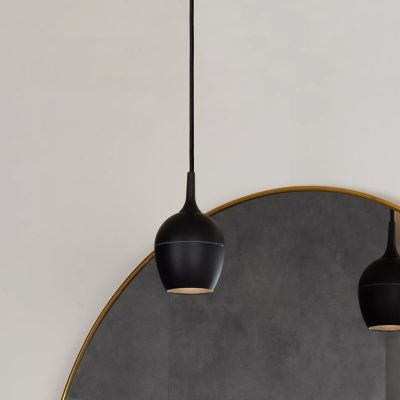 Lampada a sospensione per bagno moderna nera, Preston, IP44