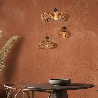 Lampada a sospensione in rattan in legno, Yunkai