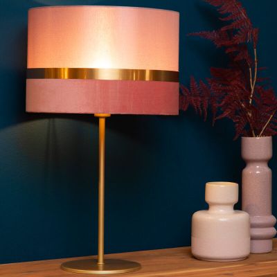 Lampada da tavolo retrò rosa, Extravaganza Tusse, con interruttore