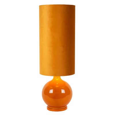 Lampada da terra retrò gialla, Esterad, con interruttore
