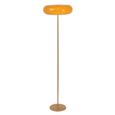 Lampada da terra retrò tortora, Sentino, con interruttore