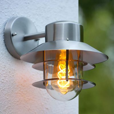 Lampada da esterno moderna cromata, Zico, IP44