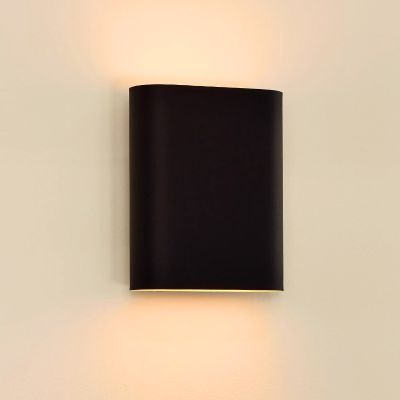Lampada da parete up down moderna nera, Ovalis