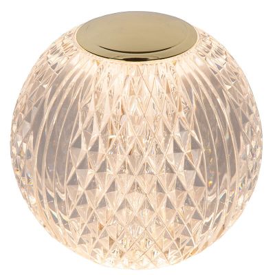 Lampada da tavolo moderna trasparente, Cintra, 2W, 2700K LED, dimmer in 3 fasi