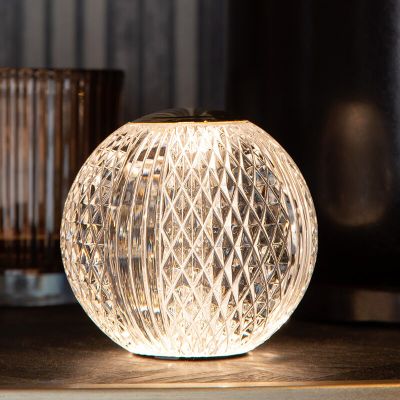 Lampada da tavolo moderna trasparente, Cintra, 2W, 3000K LED, dimmer in 3 fasi