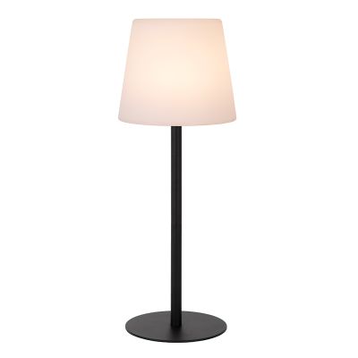 Lampada da tavolo da esterno ricaricabile moderna nera, Tyon, 2W, 2700K LED, IP65, controllo touch