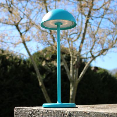 Lampada da tavolo da esterno retrò blu, Joy, 1,5W, 3000K LED, IP54, controllo touch