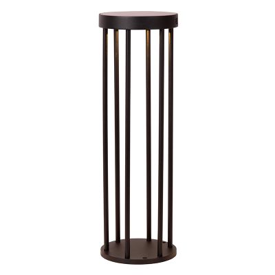 Lampione da giardino solare moderno nero, Jackson, 2W, 2700K LED, IP65, dimmer in 3 fasi