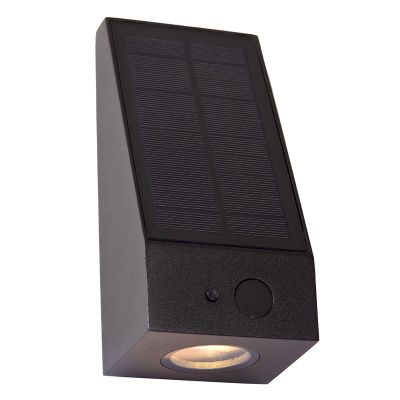 Applique da esterno solare moderna nera, Irwin, 2W, 2700K LED, IP54
