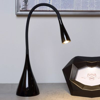 Lampada da scrivania moderna nera, Zozy, 3W, 3000K LED, controllo touch