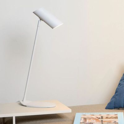 Lampada da scrivania moderna bianca, Hester, con interruttore