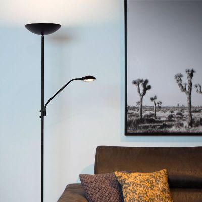 Piantana da lettura da terra moderna nera, Zenith, 20W, 3000K LED